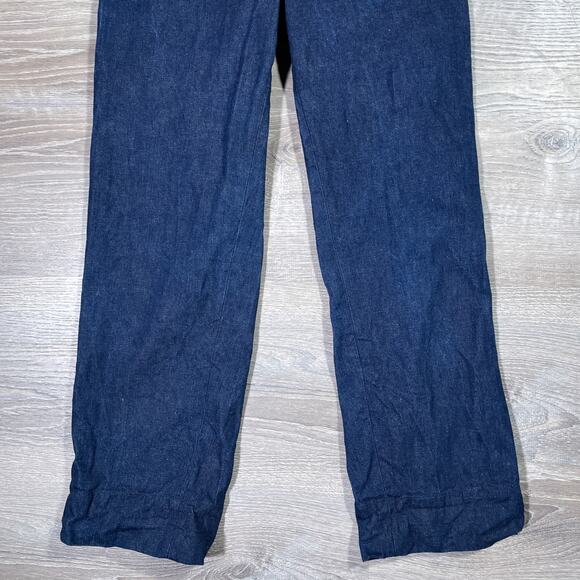 Vtg 50's 60's LEVIS Shorthorn Sanforized Dark Blue Denim Pearl Snap Western 26"w - Picture 3 of 8